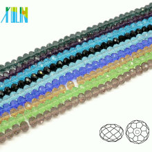 A5040 # -1 China Lieferant Gemeinsame Farbe Facettierte Glas Rondelle Großhandel Perlen Schmuck